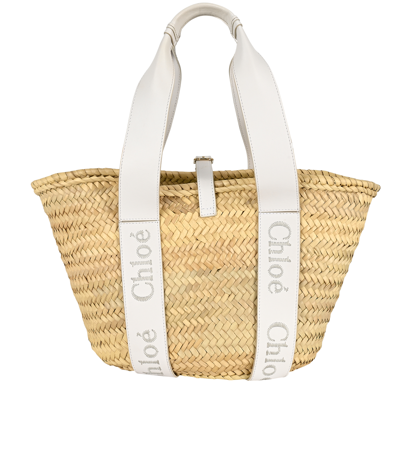 Medium Sense Raffia Tote, &pound;350, Handbags, Beige, Leather, Back view